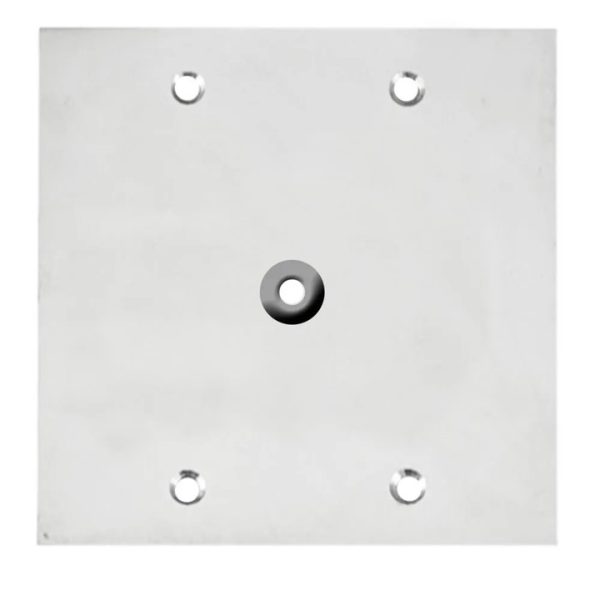 ESPELHO PISO INOX 4X4 COM FURO