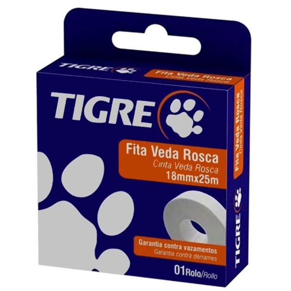 FITA VEDA ROSCA 18 X 25M TIGRE