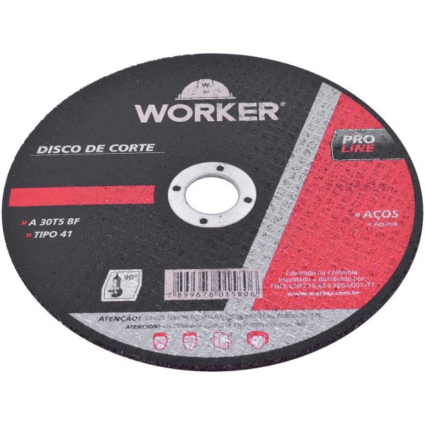 DISCO CORTE ACO 4.1/2X1/8X7/8' - WORKER