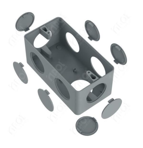 CONDULETE MULTIPLO 1' CINZA INPOL