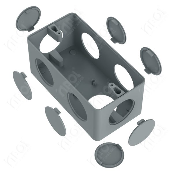 CONDULETE MULTIPLO 1/2 - 3/4 CINZA PVC