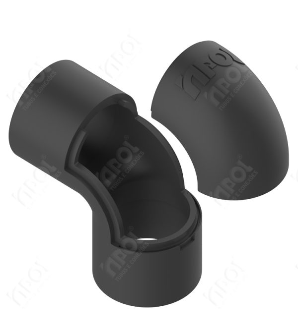 COTOVELO 90G COM JANELA  3/4 PRETO PVC