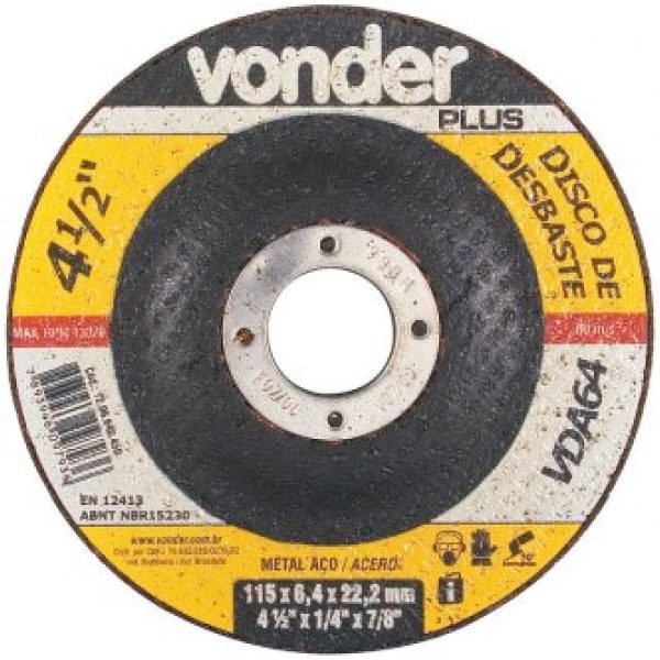 DISCO DESBASTE 4.1/2 X 1/4 X 7/8 VONDER