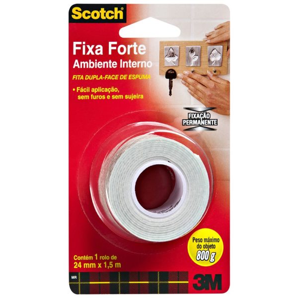 FITA DUPLA FACE 12MM X 1,5M ESPUMA SCOTCH 3M