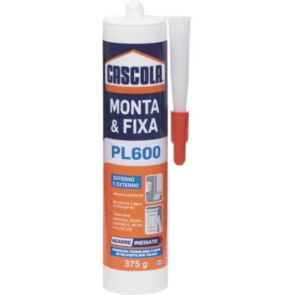 COLA CASCOLA MONTA FIXA PL600 375G