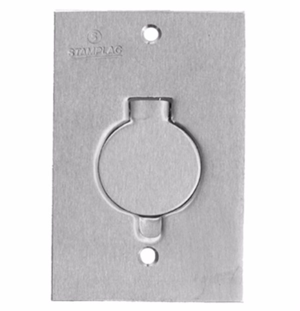 ESPELHO PISO INOX 4X2 1 TOMADA TAMPA REDONDA