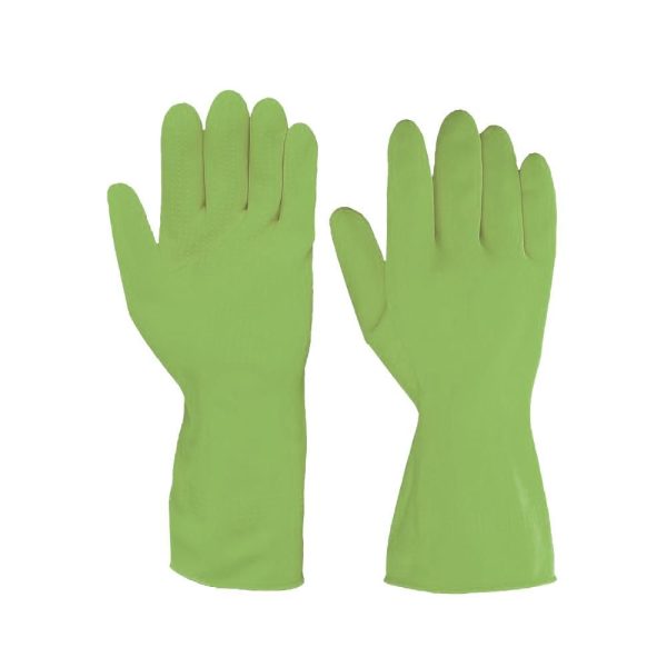 LUVA PARA MAOS LATEX MEDIA FORRADA VERDE