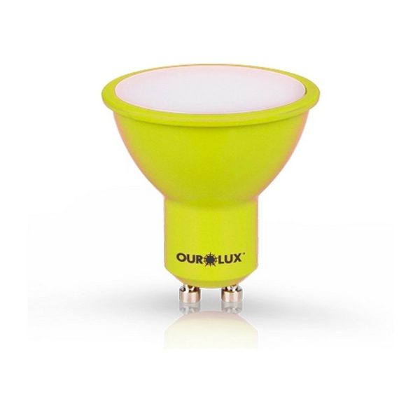 LAMPADA LED DICROICA COLOR AMARELA 4W BIV