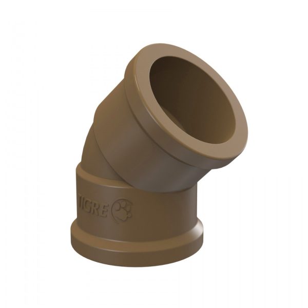 COTOVELO 45G LL 32MM MARROM TIGRE