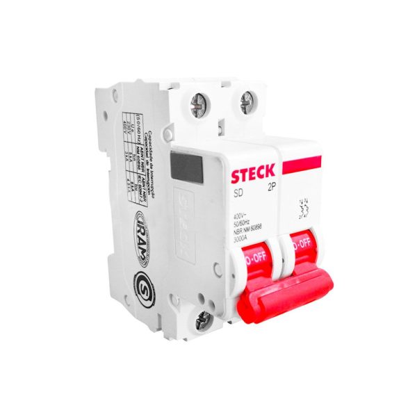 DISJUNTOR DIN BIPOLAR    6A STECK SDD62C06
